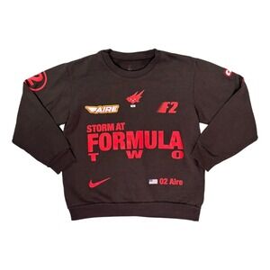 Nike Cactus Jack Stormi Formula 2 Sweatshirt Youth 10 Brown Graphic Print Cotton